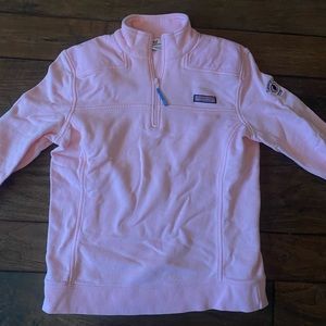 VINEYARD VINES pink quarter zip pullover